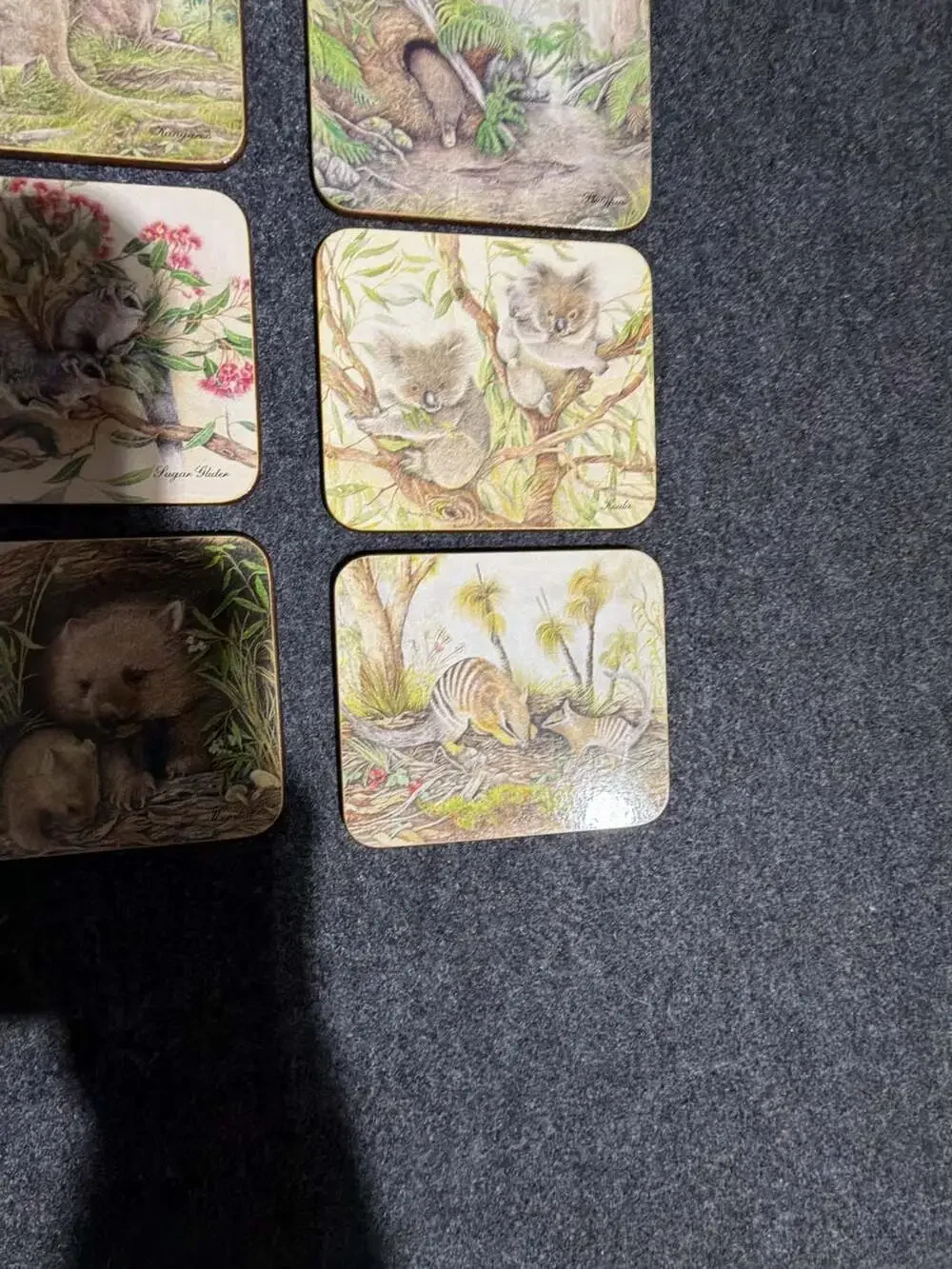 Set of 6 Vintage Dynasty Australia Wildlife Coasters